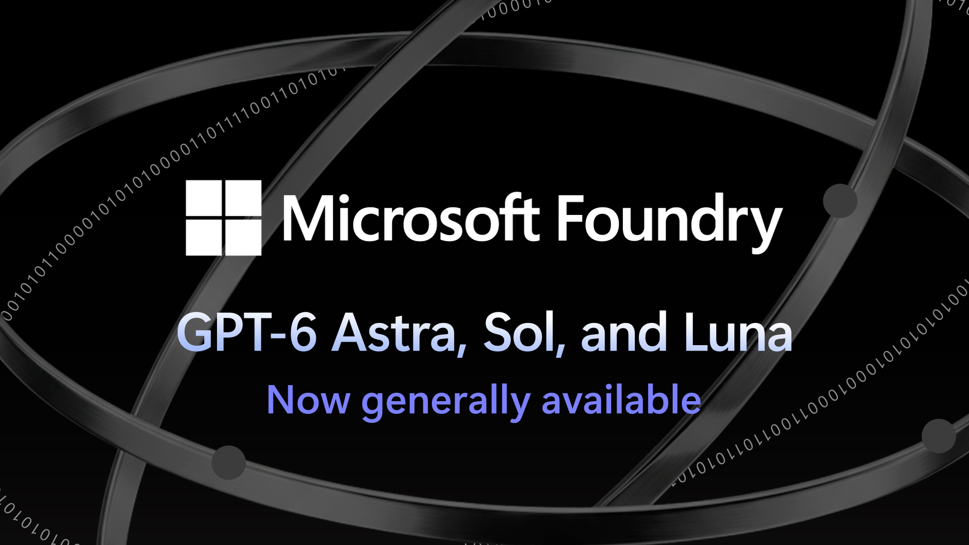 GPT-6 Astra, Sol, and Luna: For production agents in Microsoft Foundry