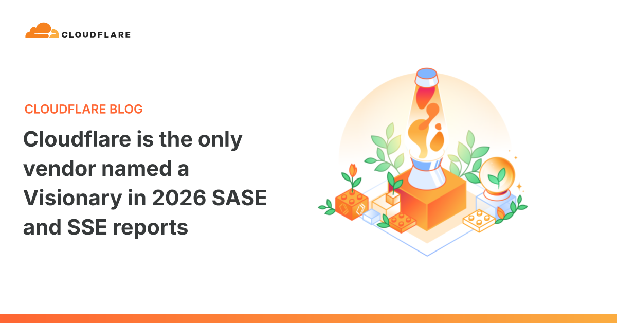 Reference image for: Cloudflare is the only vendor named a Visionary in 2026 SASE and SSE reports