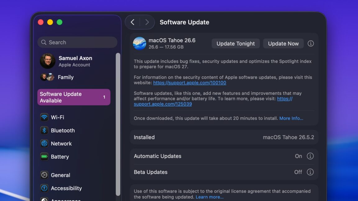 Reference image for: iOS and macOS 26.6 arrive today, paving the way for iOS and macOS 27