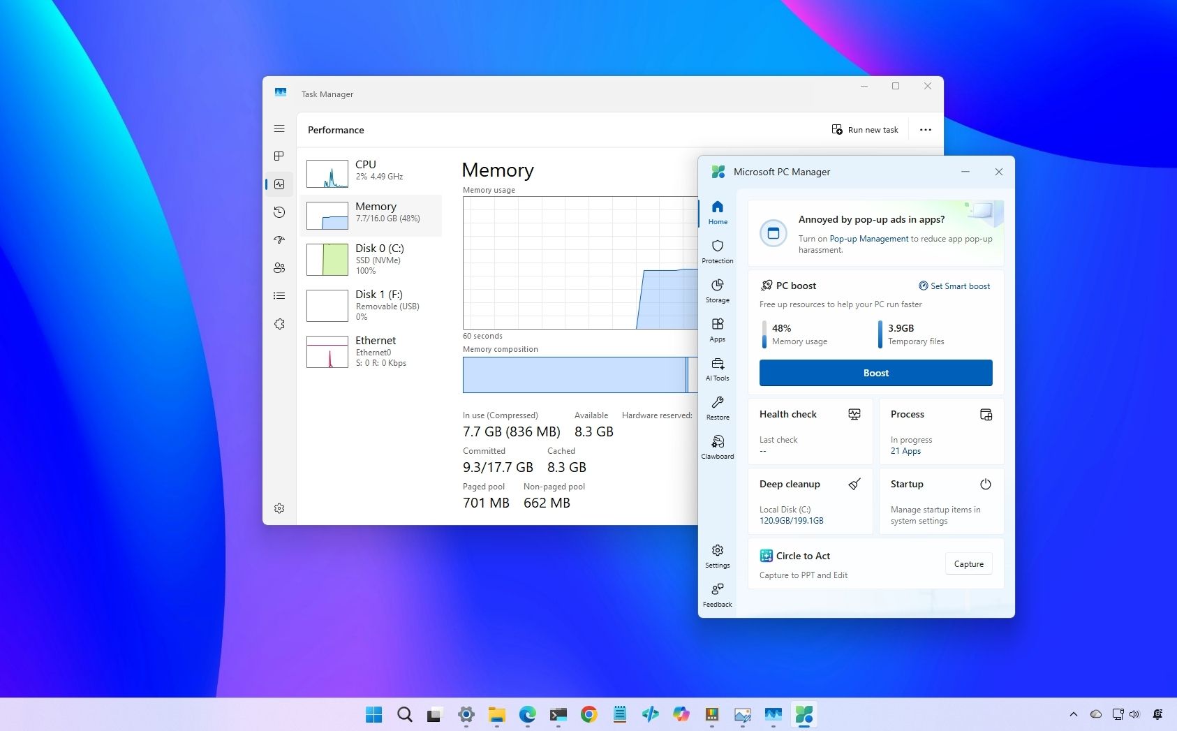 Reference image for: I tested Microsoft PC Manager’s RAM-freeing tool and learned why high memory usage isn’t always a problem