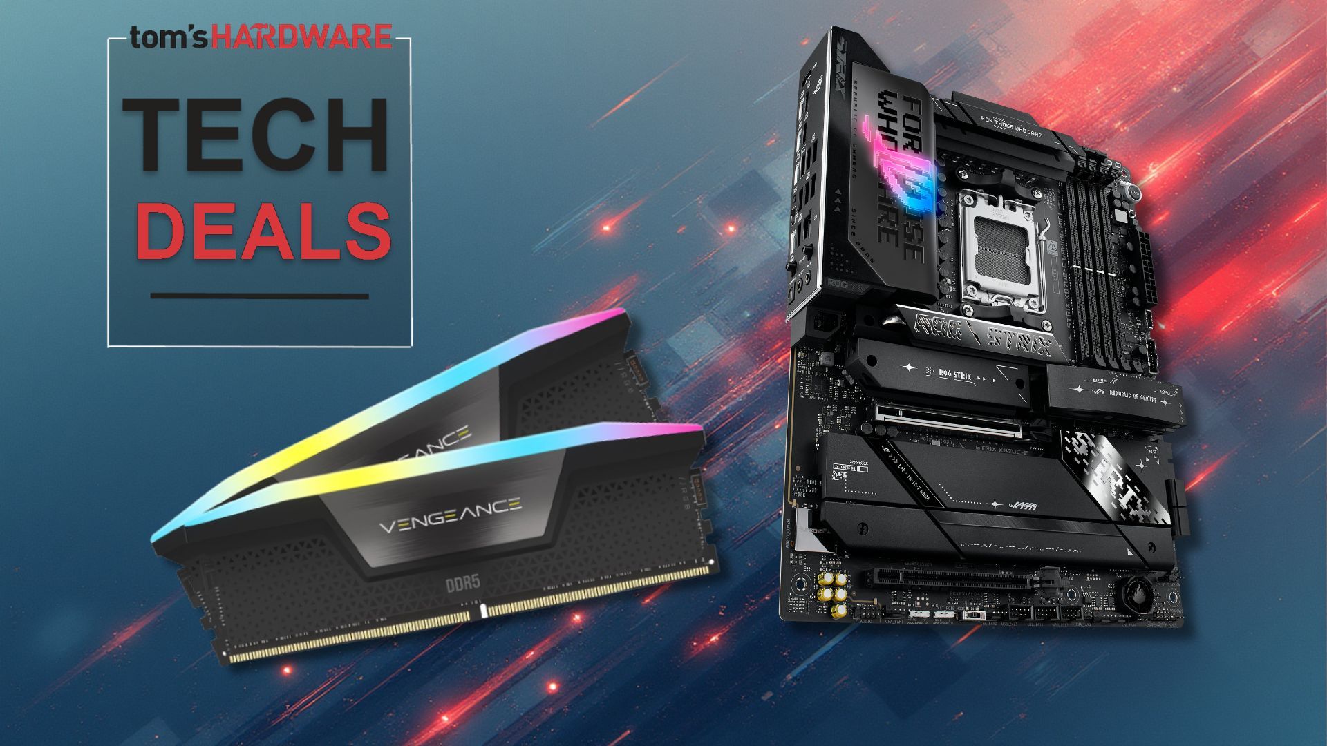 Reference image for: Get 32GB of Corsair Vengeance DDR5 RAM for $240 when paired with this Asus motherboard