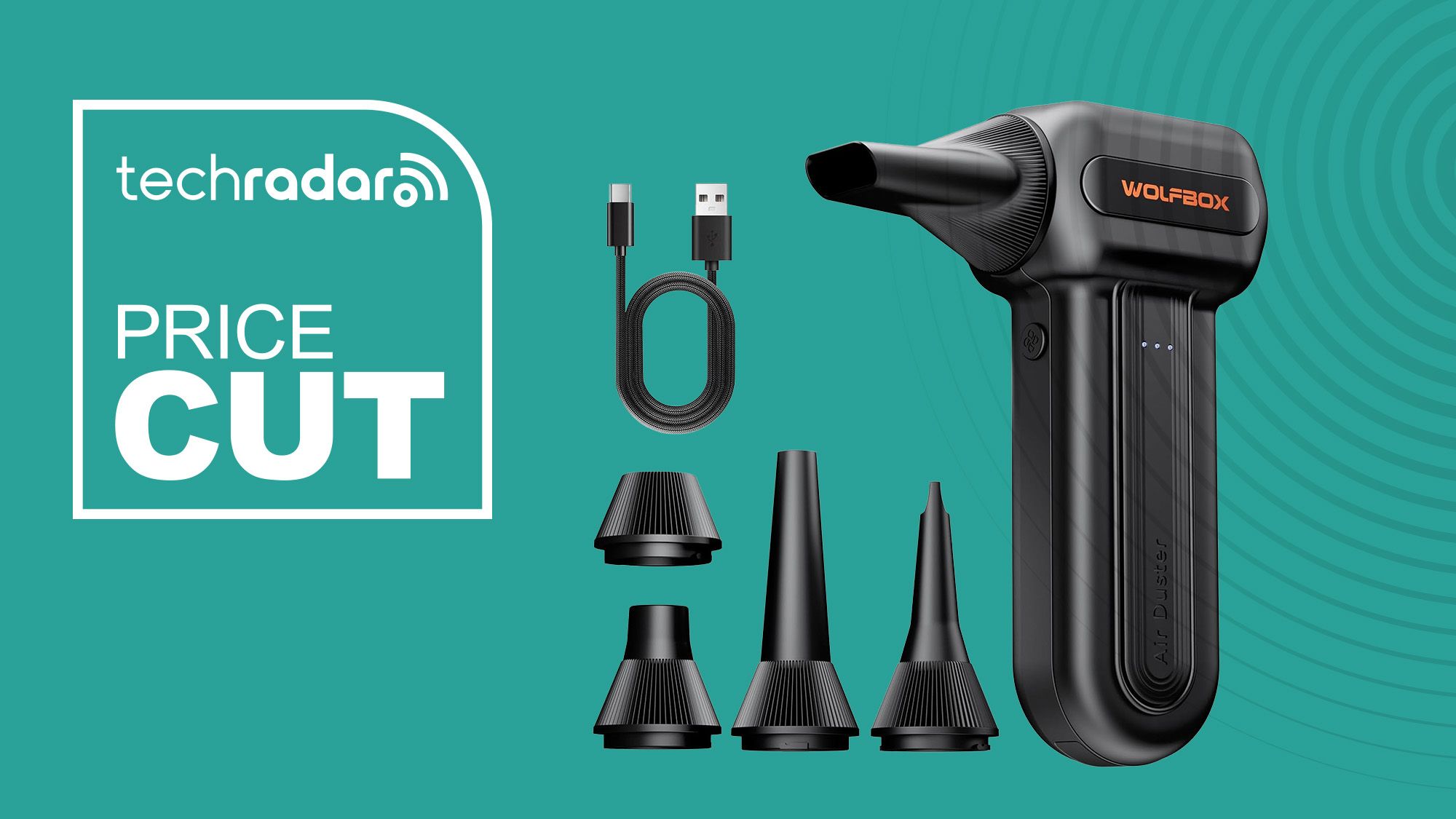 Reference image for: The Wolfbox MF60 electric air duster might be the best cheap office gadget you never knew you needed
