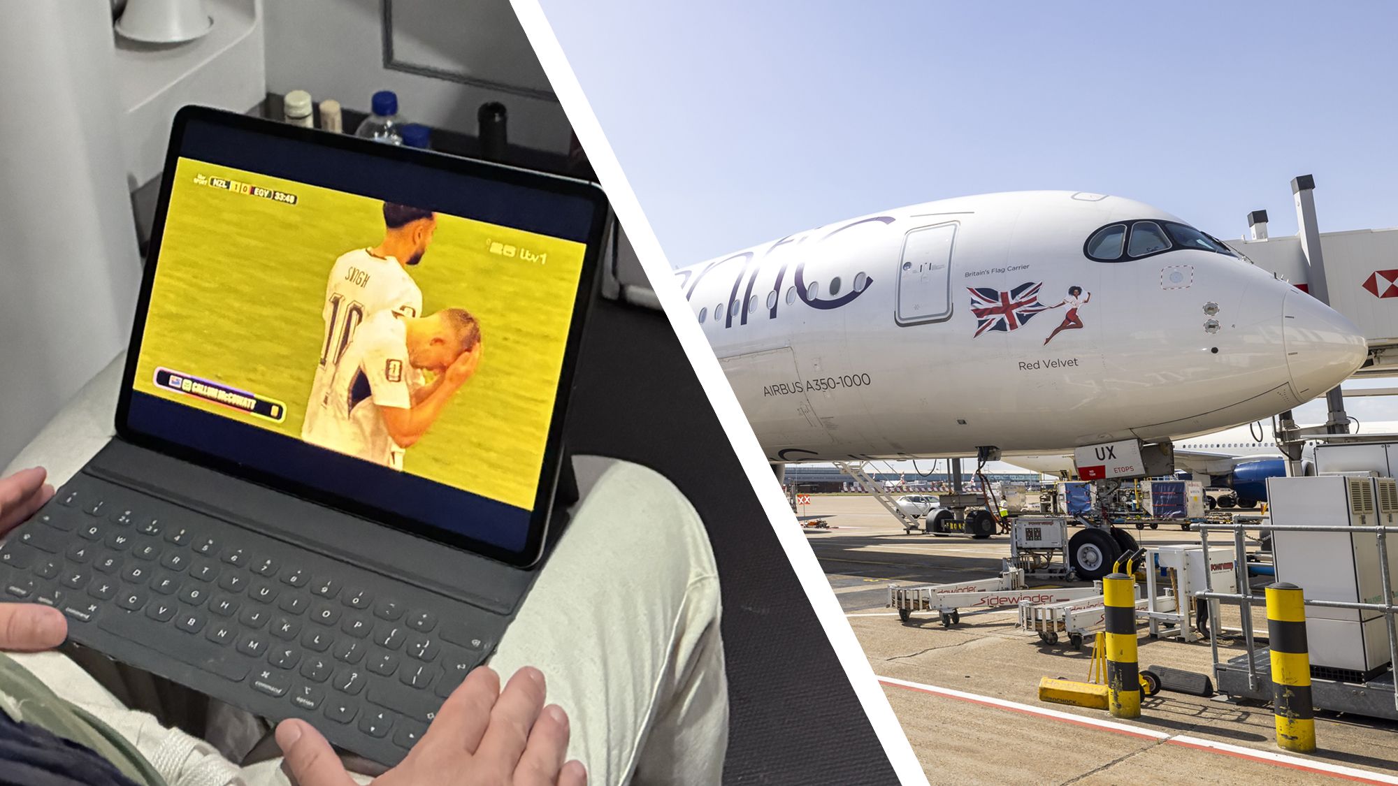 Reference image for: I watched the World Cup at 35,000ft on Virgin Atlantic's new Starlink Wi-Fi