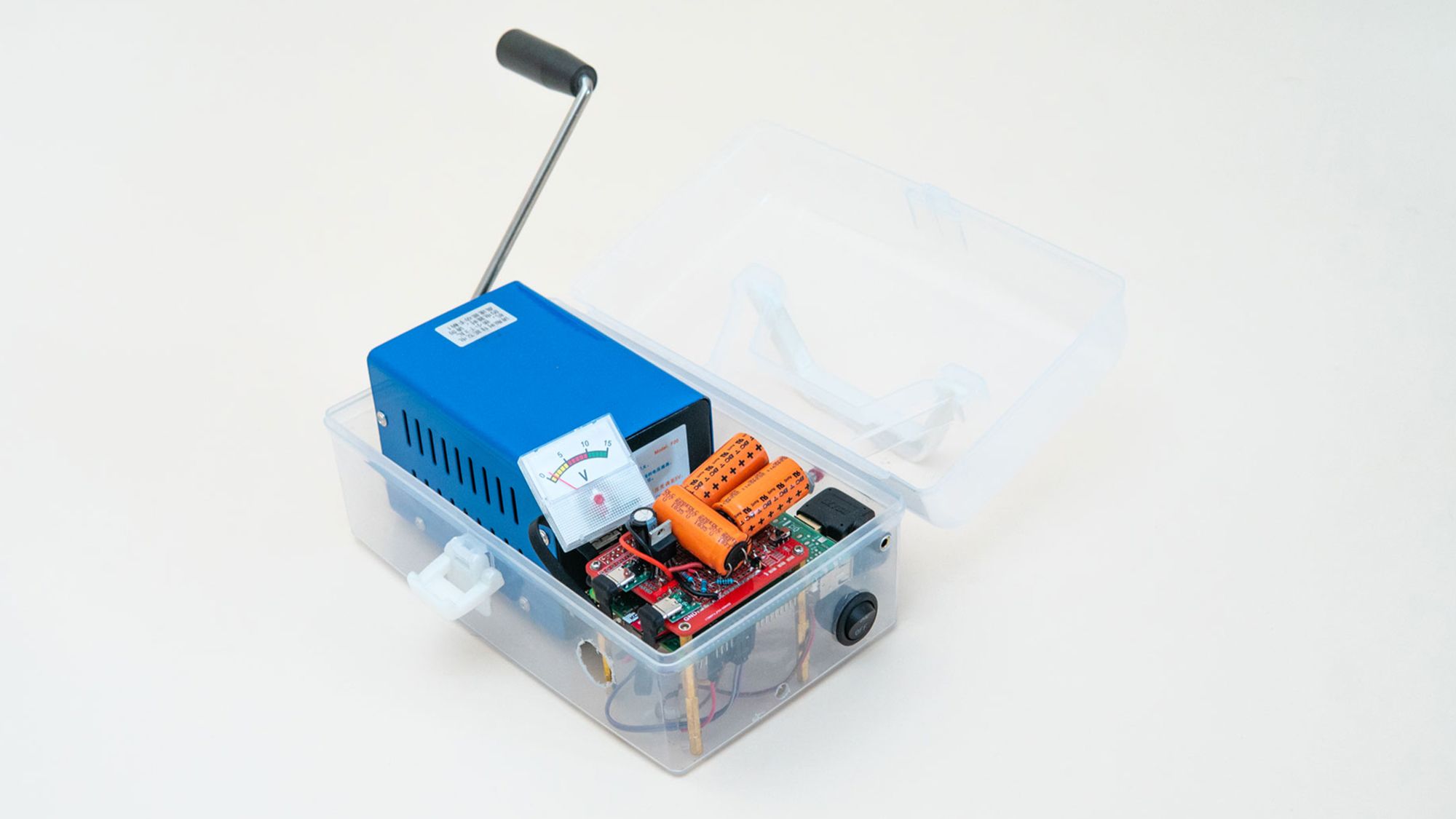 Reference image for: CrankGPT is a hand-powered, fully offline AI bot powered by a Raspberry Pi and 8GB of RAM