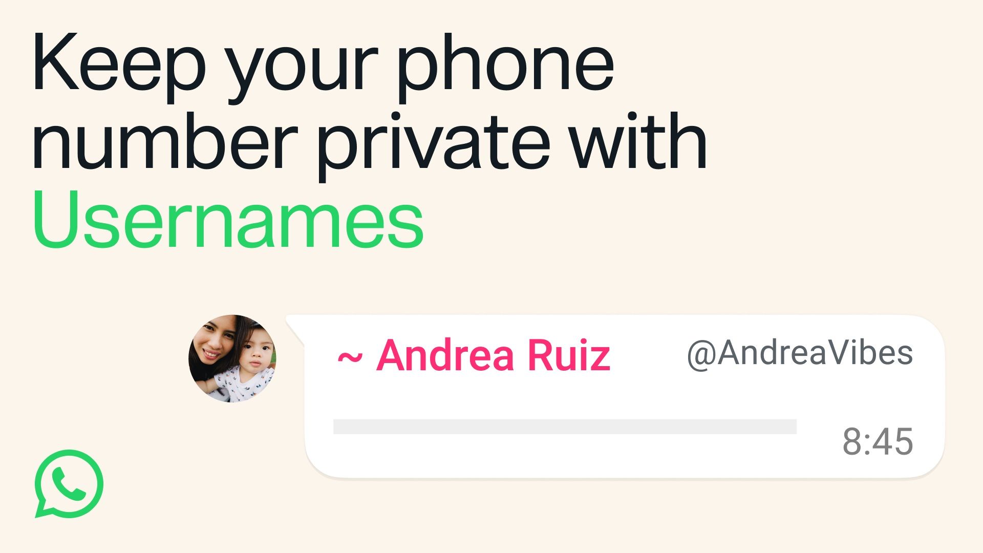 Reference image for: You can reserve your WhatsApp username this week to keep your number private