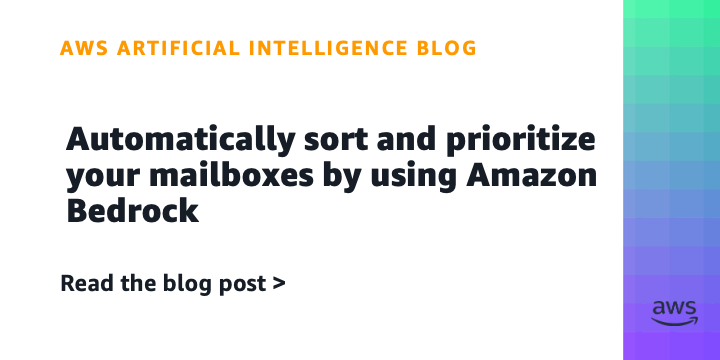 Reference image for: Automatically sort and prioritize your mailboxes by using Amazon Bedrock