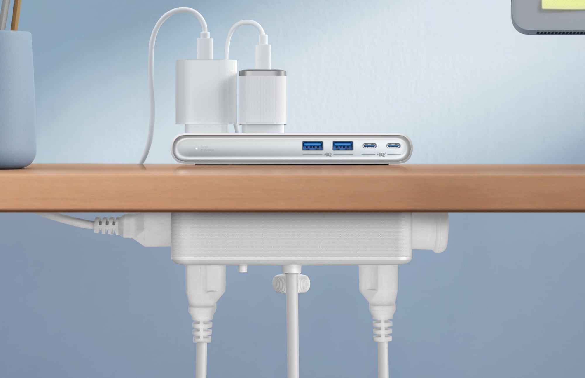 Reference image for: Anker's $70 Nano Power Strip Clamps to Your Desk for Easy Access to 10 Ports