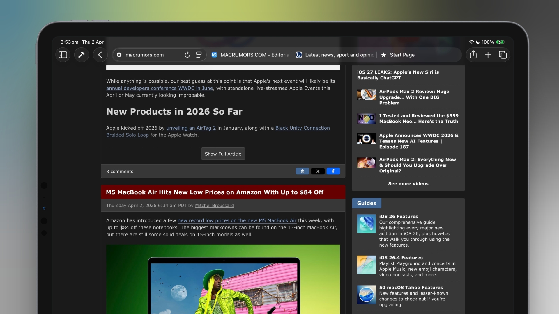 Reference image for: Safari's Compact Tab Bar Is Back on Mac and iPad: why this signal is getting harder to ignore