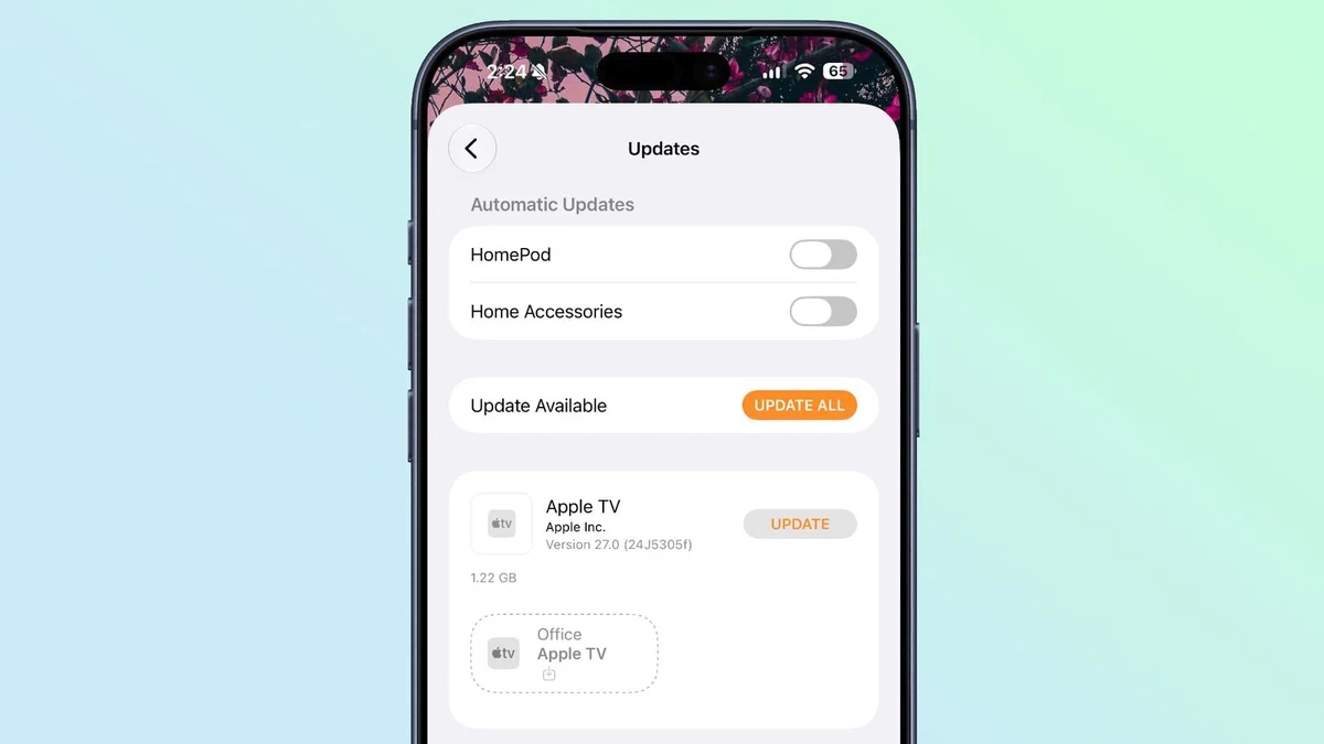 Ảnh tham khảo cho bài: iOS 27 cho cập nhật Apple TV từ xa qua app Home, dọn đường cho Hub mới nè anh em