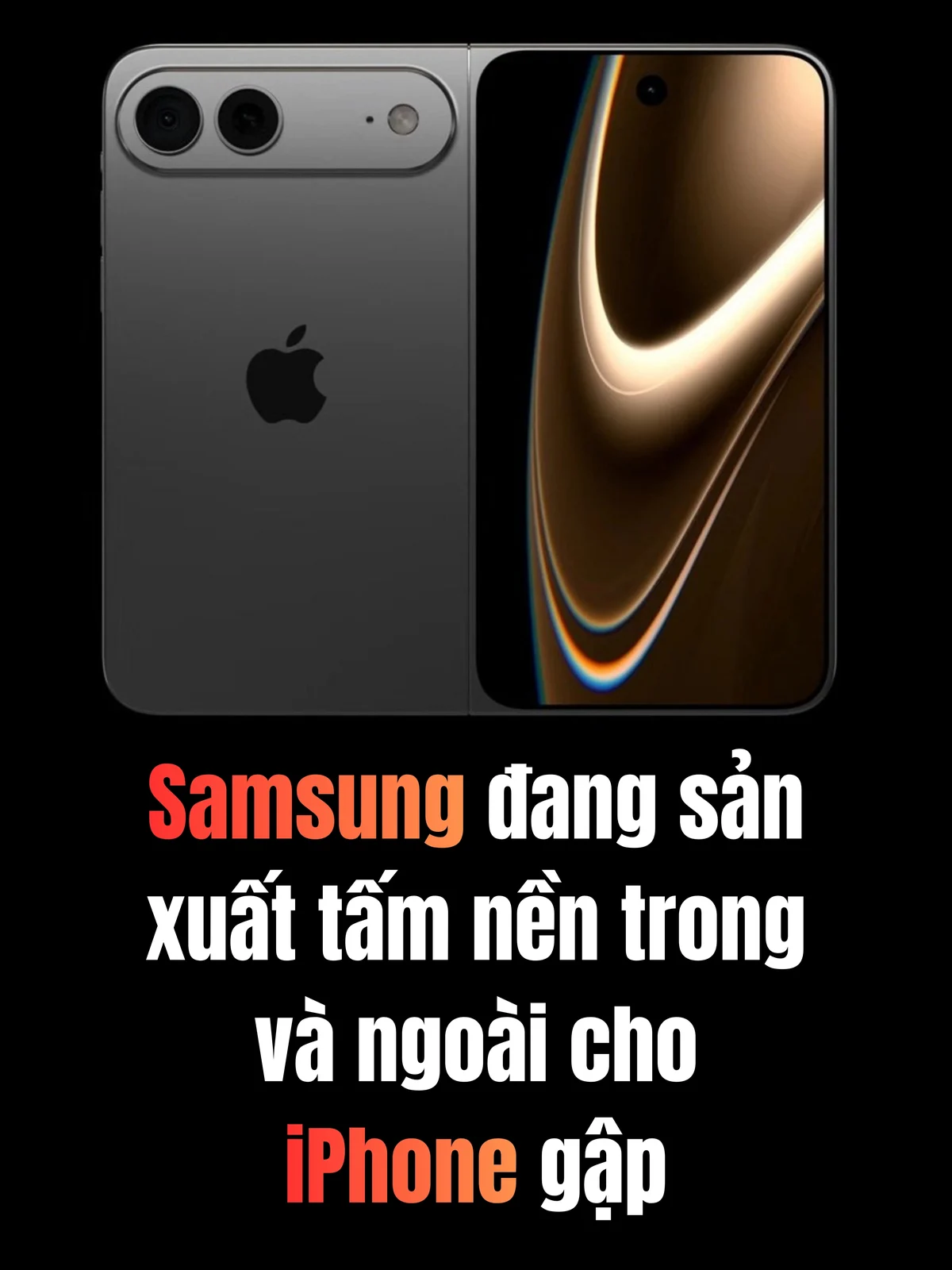 Ảnh tham khảo cho bài: Samsung được cho là đã bắt đầu sản xuất màn hình trong và ngoài cho iPhone gập