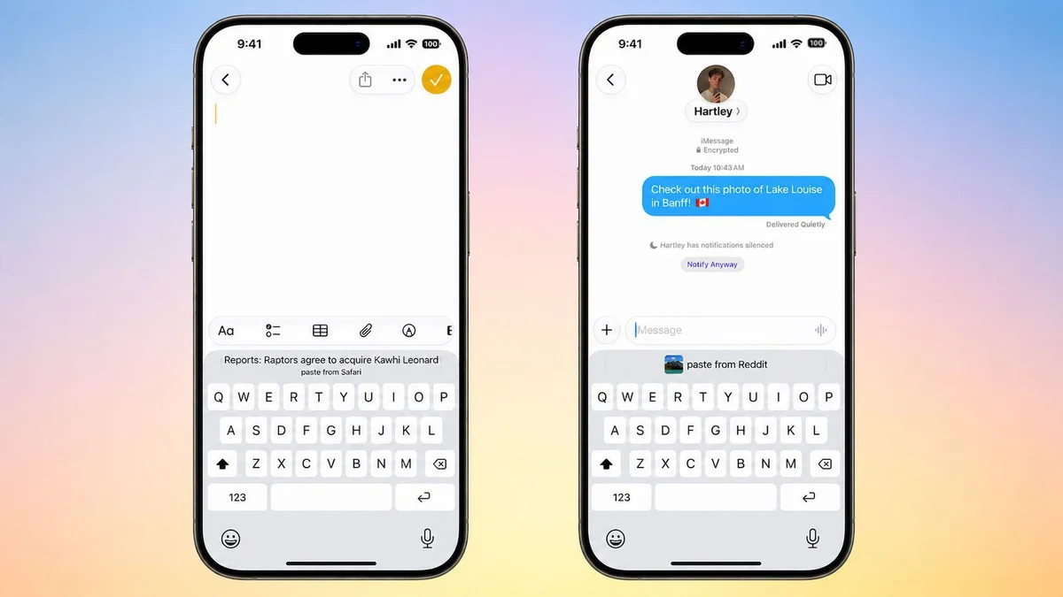 Ảnh tham khảo cho bài: iOS 27 có tính năng paste nhanh trên bàn phím rồi, y chang Android luon