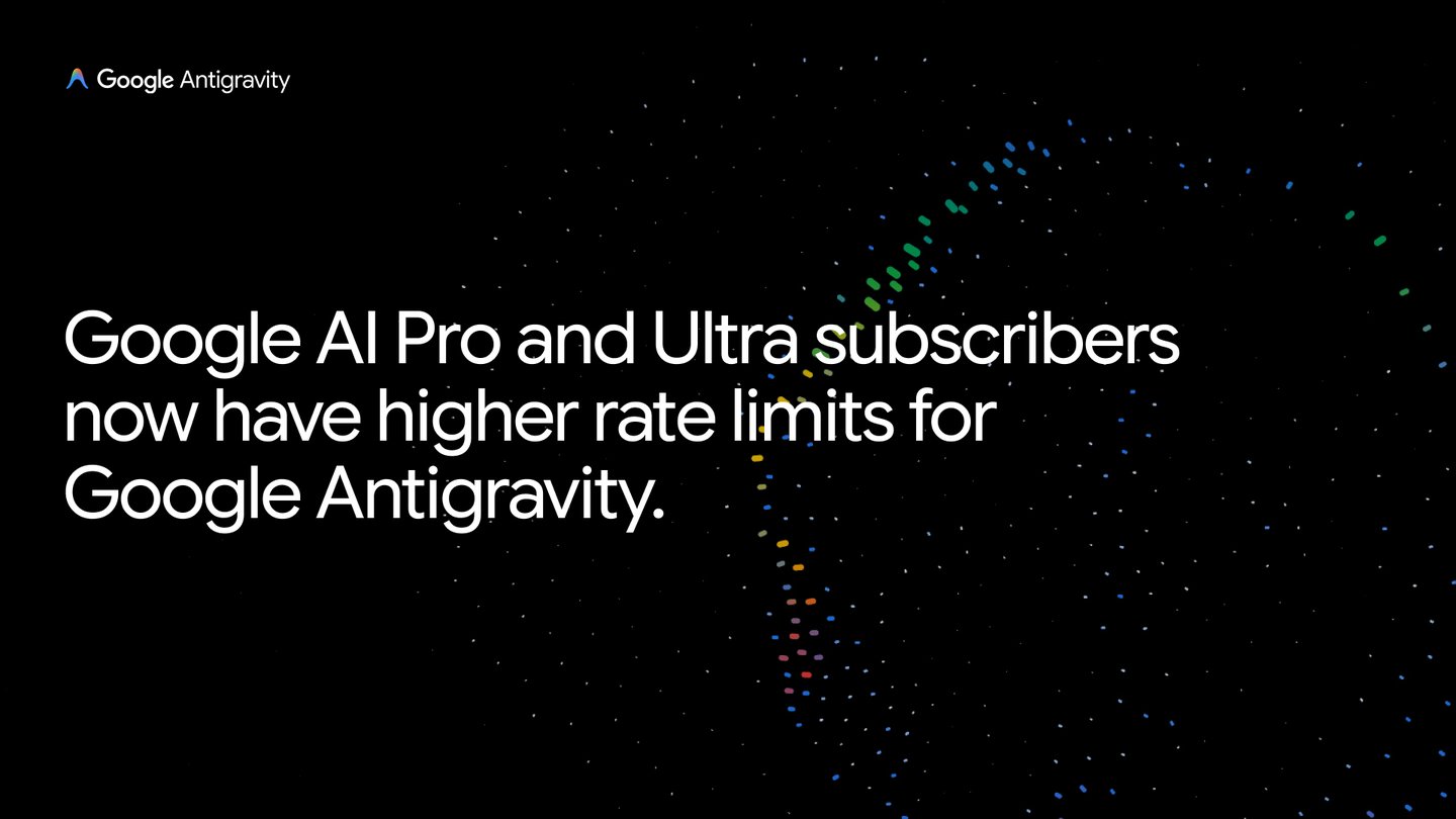 Reference image for: Google AI Pro and Ultra subscribers now have higher rate limits for Google Antigravity