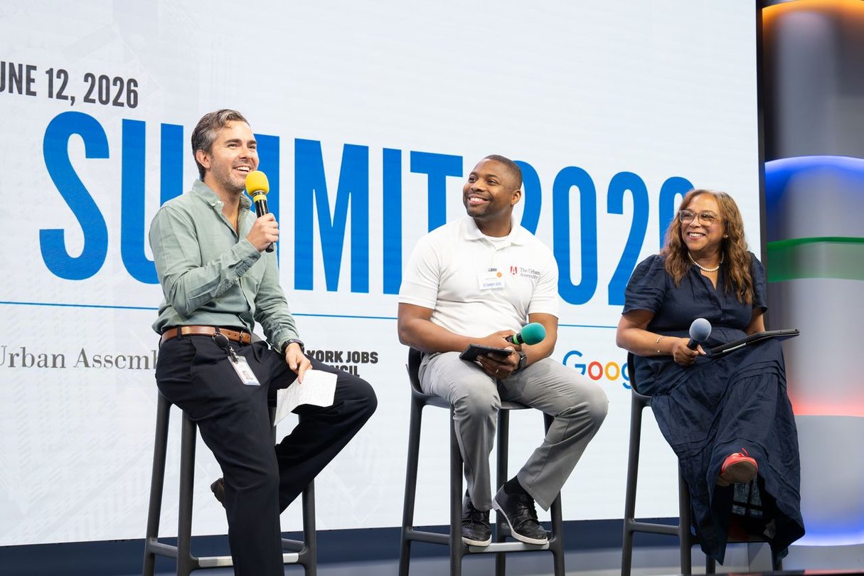 Reference image for: New York City educators and industry leaders gathered at Google’s offices to shape the future of AI in