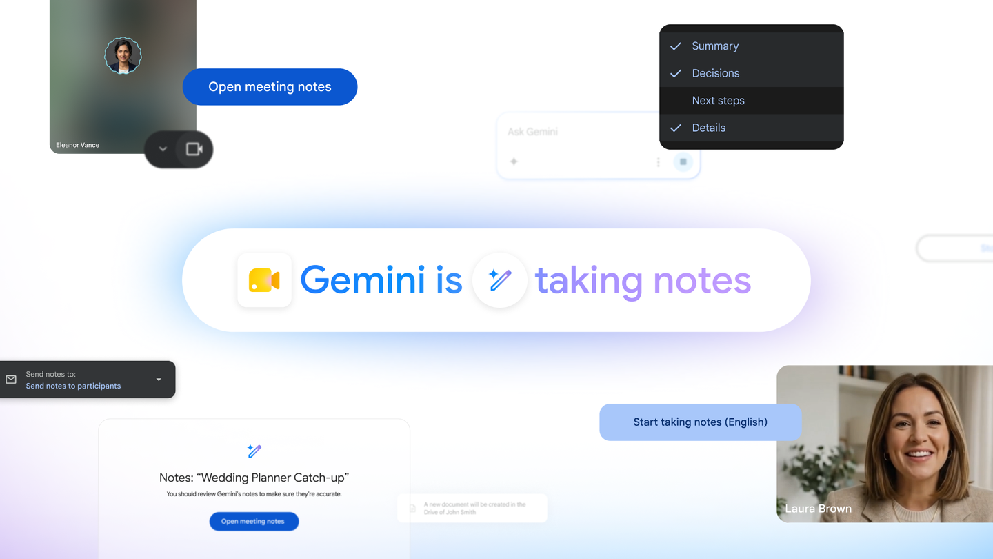 Reference image for: Gemini can now take notes in Google Meet for Google AI Pro and Ultra subscribers
