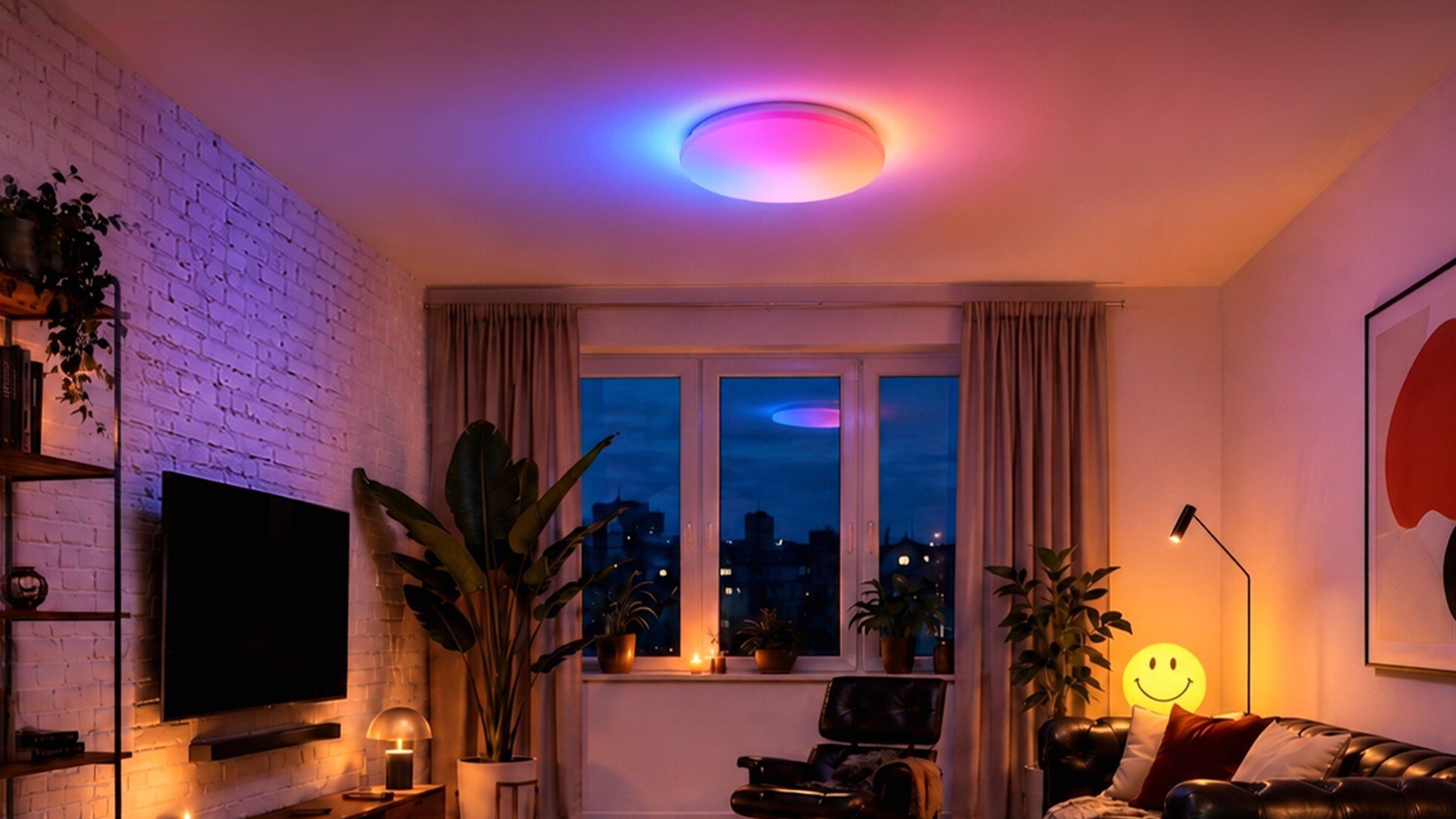Reference image for: SwitchBot’s new ceiling light delivers colorful Matter smarts without a pricey hub